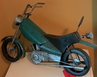 Metal Motorcycle Decor