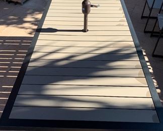 Sorrento Outdoor Patio Dinning Table w/ 6 Chairs 30x39.5x82in Long HxWxD Umbrella sold separately