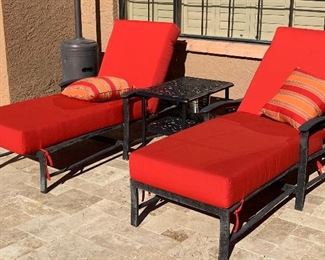 Aluminum Chaise Lounge #1 NEW PAD 42x31x74in HxWxD
Aluminum Chaise Lounge #2 NEW PAD 42x31x74in HxWxD