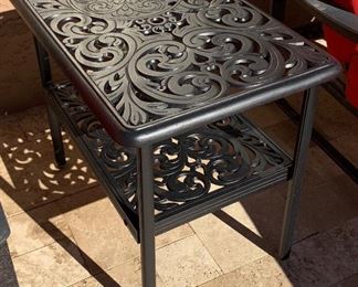 Aluminum Table w/ Ice Bucket/storage 24x20x28.5in HxWxD