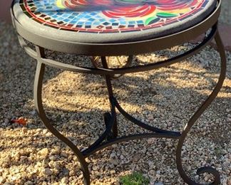 KNF Designs Neille Olson Mosaic Patio table #2 22in H x 19in Diameter
