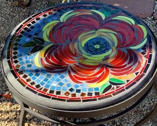 KNF Designs Neille Olson Mosaic Patio table #2 22in H x 19in Diameter