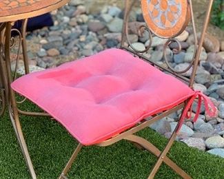 Outdoor Terracotta Mosaic Bistro Set 27in H x 24in diameter