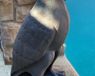 Metal Eagle Garden Statue #1 32in H