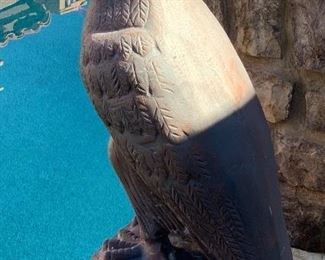 Metal Eagle Garden Statue #2 32in H