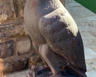 Metal Eagle Garden Statue #2 32in H