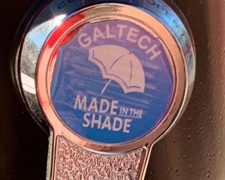 Galtech Sunbrella Umbrella Blue w/ Table Base #1