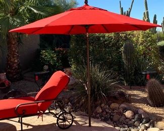 Treasure Garden Sunbrella Red Umbrella #1 No Base