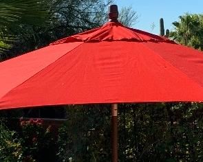 Treasure Garden Sunbrella Red Umbrella #1 No Base