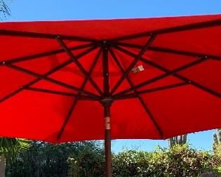 Treasure Garden Sunbrella Red Umbrella #1 No Base