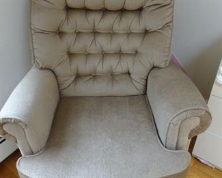 Rocking and swivel chair.