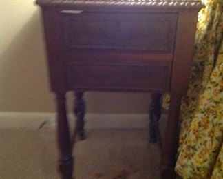 Antique marble top nightstand 