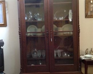 Very large and impressive antique China cabinet,  The drawer deatail is show in another picture 