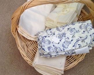 Basket full of cloth napkins