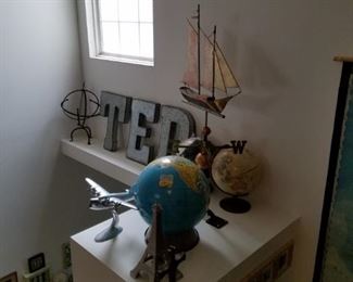 weather vane, globes and more