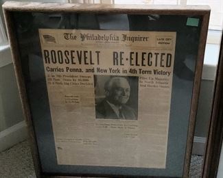 52 Roosevelt Newspaper Headline