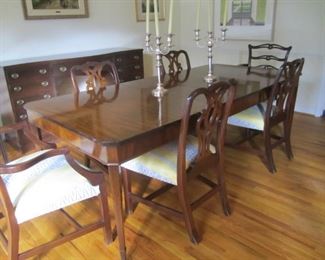 DINING ROOM TABLE AND CHAIRS