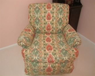 PAIR OF CHAIRS AND ONE OTTOMAN