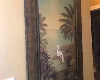 Painting of forlorn swan