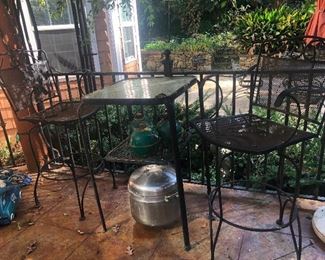 Outdoor bistro set! The only thing missing are the mai tais