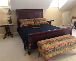 Sleigh bed, perfect for Christmas! ("Sleigh," get it?) (There's that little elephant again.)