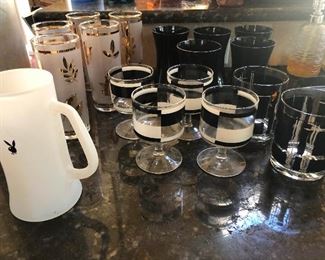 Super cool vintage bar glasses you need these I think Dean Martin's DNA is still on them