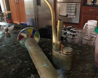 Brass Kaleidoscope and is that a bong? Could be a bong. Looks like a bong