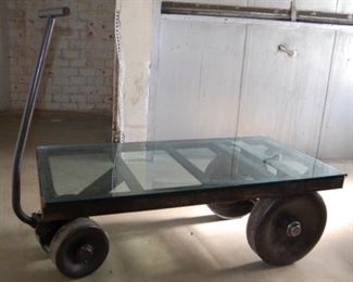 Reclaimed Industrial Steel Cart/Table by Blackman Cruz, 1960's