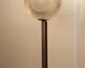 Glass orb on Metal stand by Livio Seguso, 69"tall