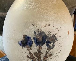 Kiln Fired on "floral Boquet" Vase, Signed Livio Seguso