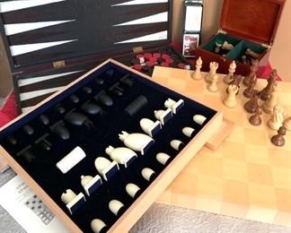 Chess and Backgammon Sets