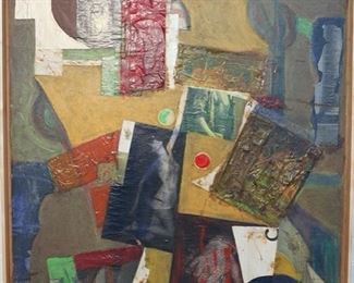 Milton Katselas, Mixed. Media on Board, 36"x46