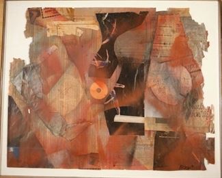 Milton Katselas, Collage on Board, 26"x32".