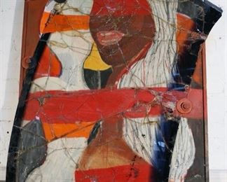 Milton Katselas, Windshield Collage, 3.5'x 5.5'