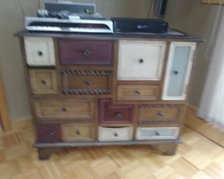 Art deco living room hutch