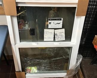 Pair of 30-3/4 x 40-1/2 Vinyl replacement windows