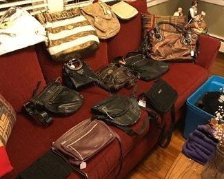 Assortment of handbags