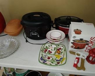 Assortment of small appliances and kitchen items