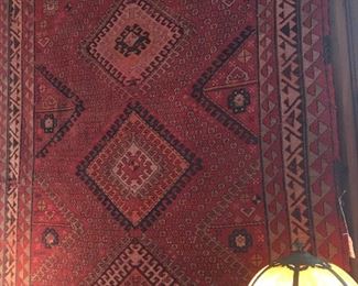 64" X 10' PERSIAN STYLE RUG & COFFEE TABLE BOOKS