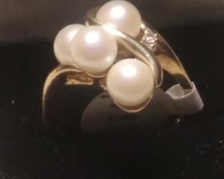 14k gold pearl