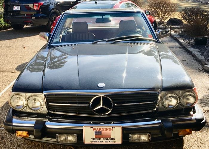 The Car Collectors Dream - 1988 Black Mercedes Benz 560SL 2 Door Coupe Roadster.  Hard Top Convertible in PRISTINE condition.  1 OWNER - 24,000 MILES.  Family has set the price: $35,800.00