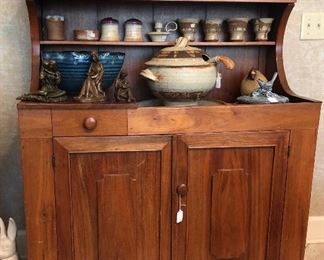 Studio pottery and a fab walnut dry sink