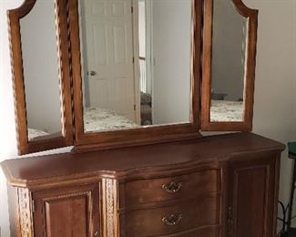 Dresser with Tri-fold Mirror by American Drew