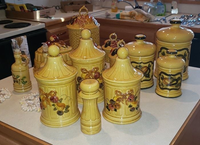 Vintage California Pottery Canister Sets