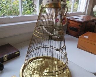Vintage bird cage in Library