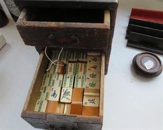 Antique Mahjong in Library