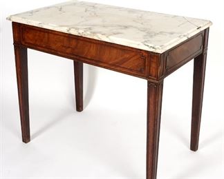 18th C English Marble Top Mixing Table