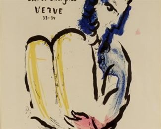1956 Marc Chagall Moses Pencil Signed Lithograph