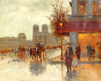 Andre Gisson Notre Dame Parisian Street Painting