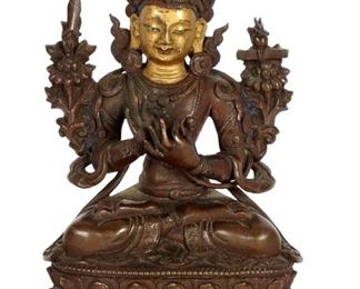 Chinese Qing Seated Bronze Buddha